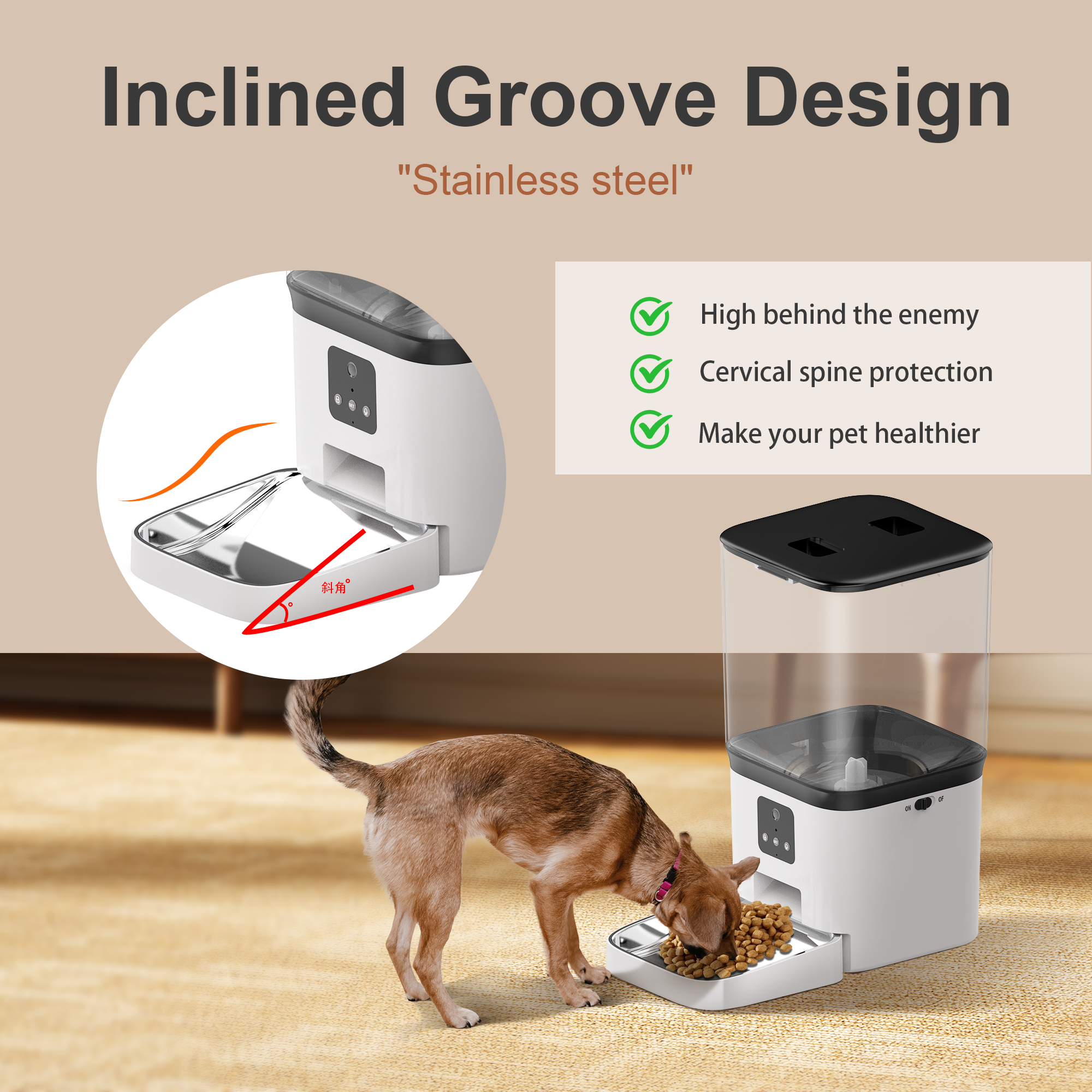 APP Remote Control 15L Pet Automatic Feeder Dog Cat Smart Pet Food Dispenser Wifi Pet Feeder Bowl