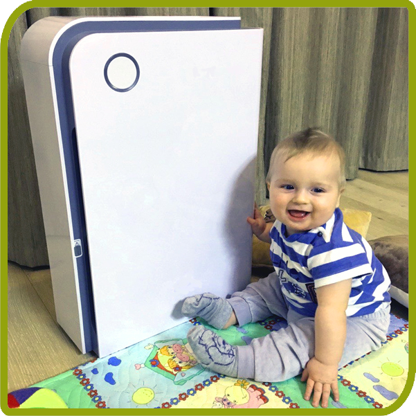 White Carbon Air Purifier with WIFI for Home 