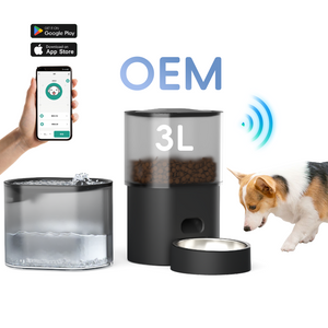 Wholesale Pet Automatic Pet Water Food Dispenser Remote Feeder Time Feeder 4.5L Wifi Smart Automatic Cat Dog Pet Feeder with Camera