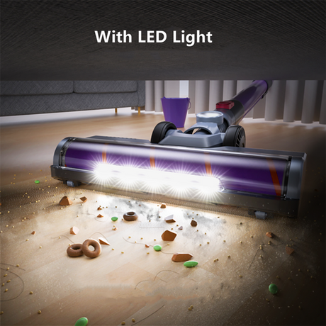 Telescopic tube led light power brush Vacuum Cleaner