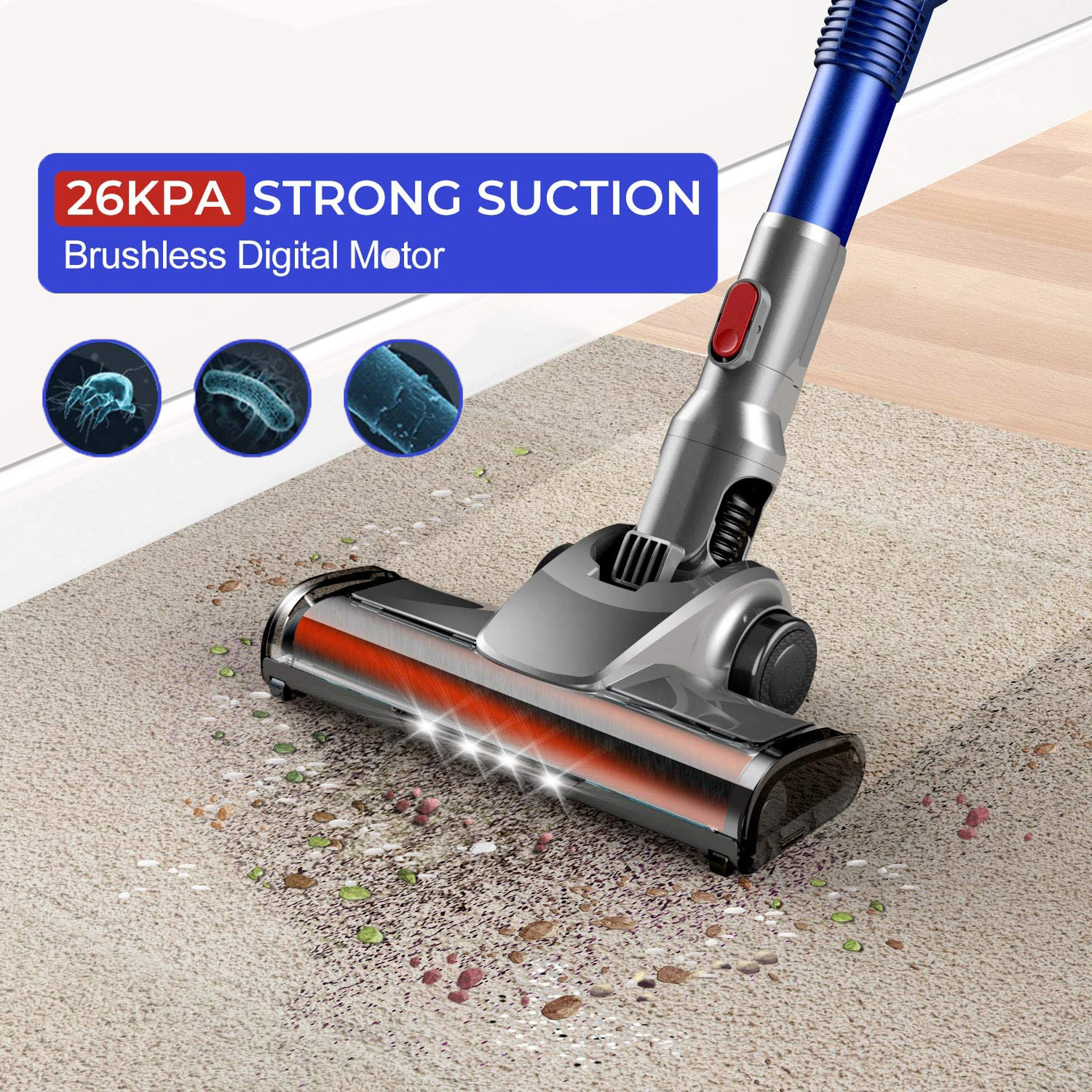 Brushless Portable Floor Vacuum Cleaner