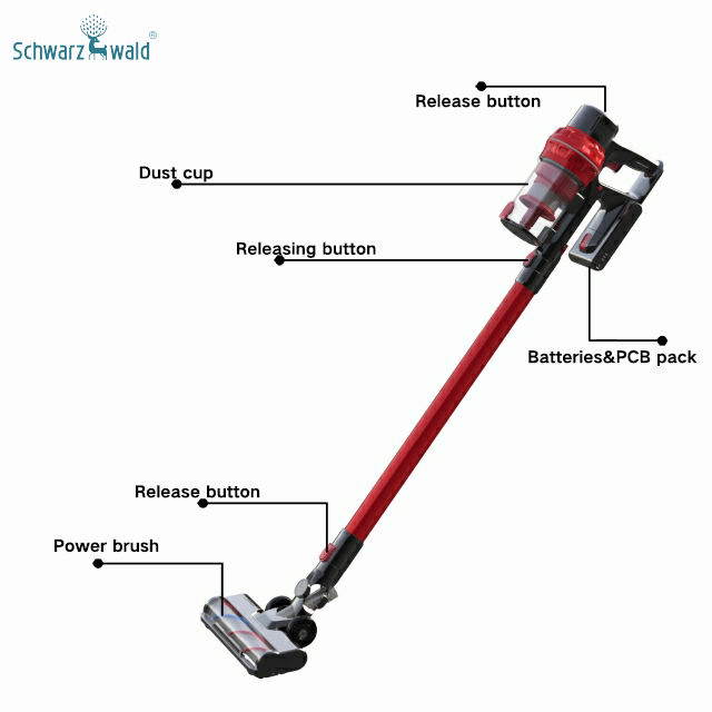 High Suction Rechargeable Customized Electric Brushless Vacuum Cleaner