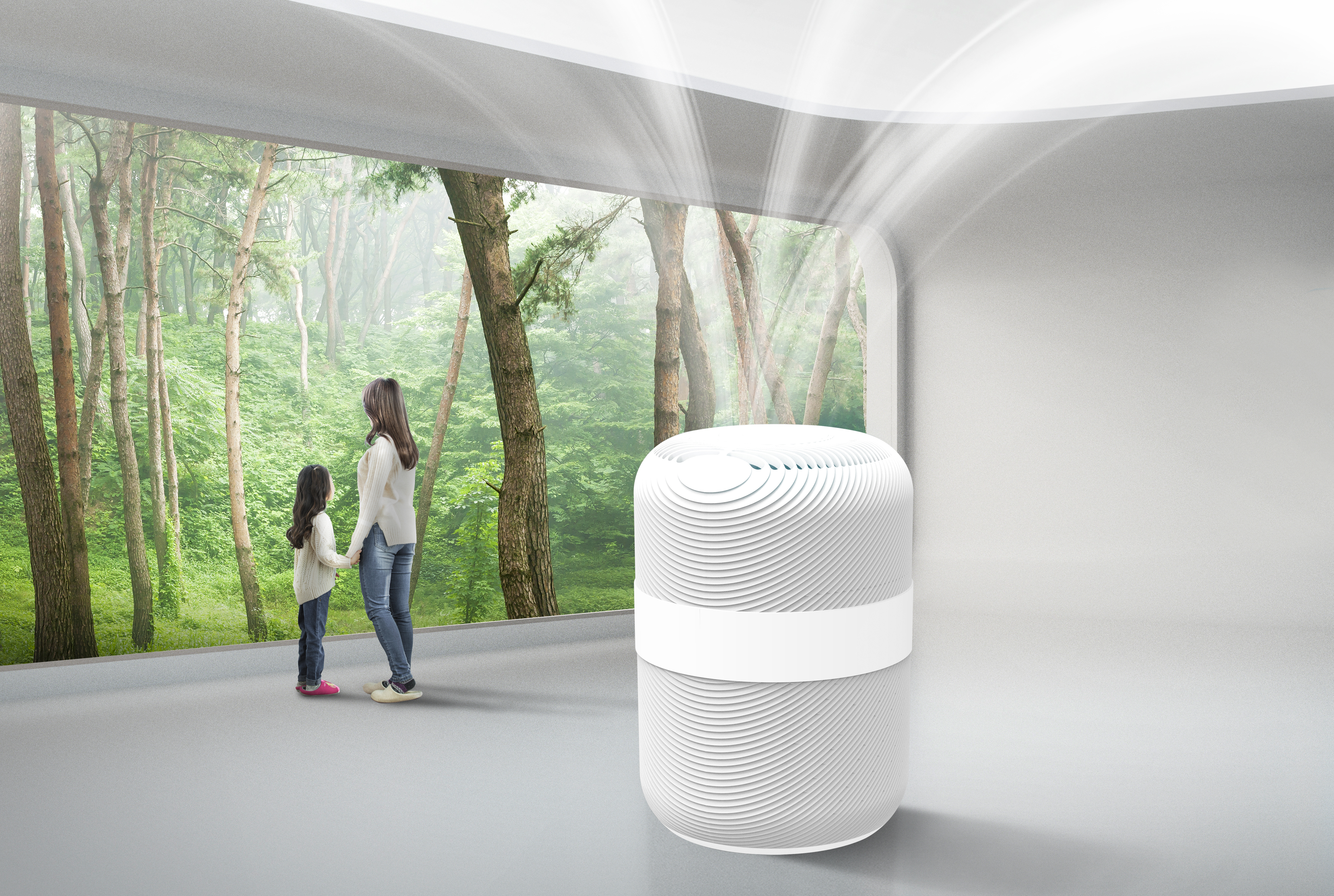 App Control Portable WIFI Air Purifier with 4 Wind Speeds