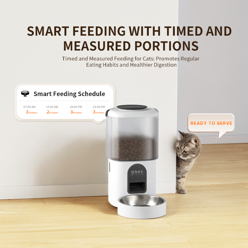 Tuya Video Wifi App Control Dog Cat Feeder Dispenser Smart Remote Connected 4L Automatic Pet Food Feeder Bowl With Camera